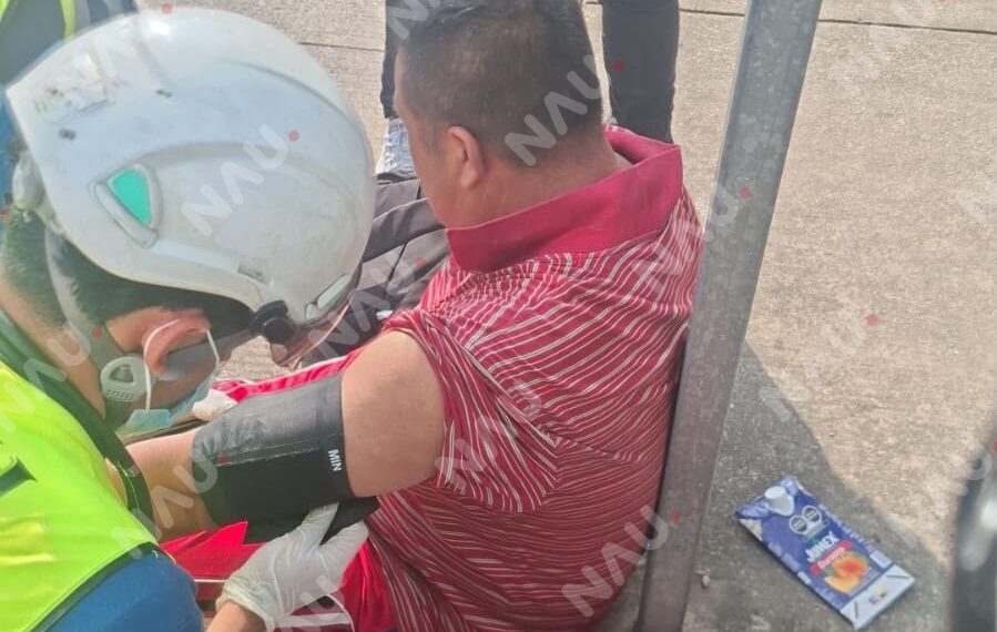 Dos hombres resultan lesionados tras derrapar en motocicleta al sur oriente de Tapachula