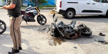 Motociclista resulta lesionado tras accidente; presunto responsable se da a la fuga en Tapachula