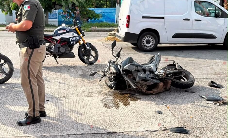 Motociclista resulta lesionado tras accidente; presunto responsable se da a la fuga en Tapachula