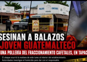 Asesinan a balazos a joven guatemalteco en una pollería del fraccionamiento Cafetales, en Tapachula