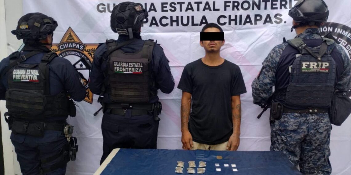 Presunto integrante de “Los Cuatetes” es detenido con droga en Tapachula; era buscado por homicidio calificado