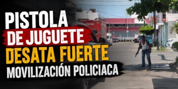 Pistola de juguete desata fuerte movilización policiaca; adulto mayor desaparece tras el reporte en Tapachula