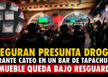 Aseguran presunta droga durante cateo en un bar de Tapachula; inmueble queda bajo resguardo