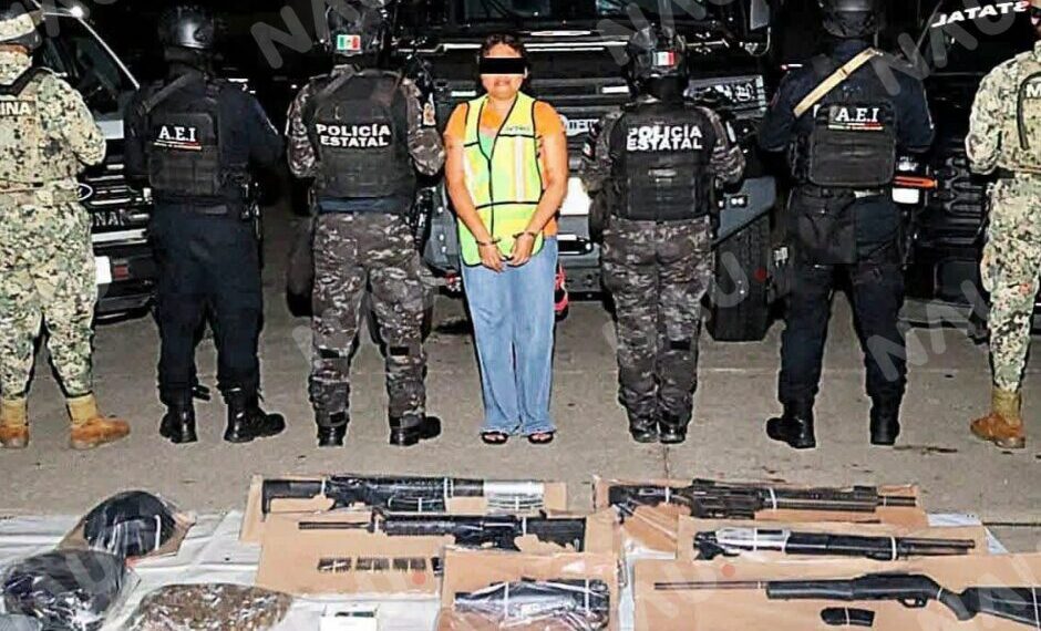 🚨 DETIENEN A MUJER CON ARSENAL, DROGA Y PRESUNTO LANZAGRANADAS EN TABASCO