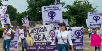 Marchan en Tapachula para exigir justicia por Beany, a 110 días de su feminicidio