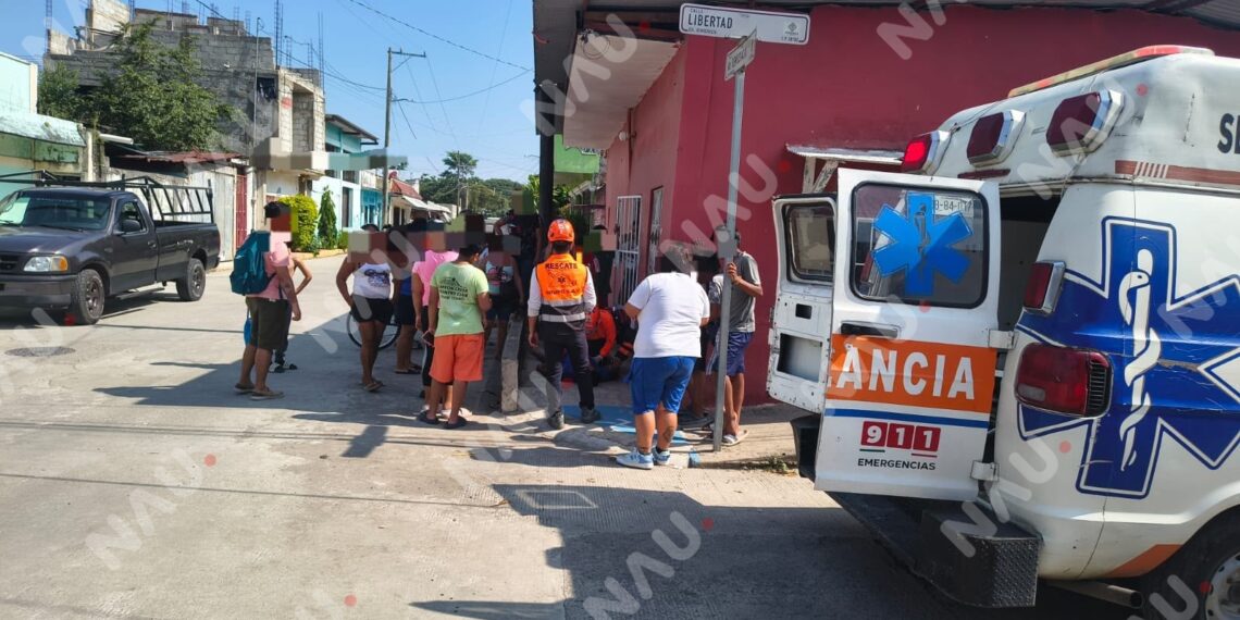 Motociclista resulta lesionado tras presunto corte de circulación en la colonia Framboyanes
