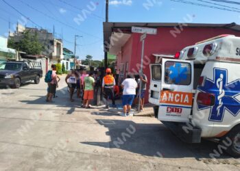 Motociclista resulta lesionado tras presunto corte de circulación en la colonia Framboyanes