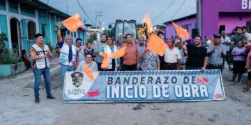 Inicia pavimentación de calle en el ejido Jesús para mejorar el acceso a escuela primaria