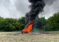 MARINA y FGR incineran cerca de media tonelada de cocaína, asegurada en las costas de puerto Chiapas