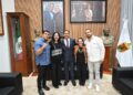 Eduardo Ramírez se reúne con la rectora de la Universidad Nacional Rosario Castellanos, Alma Herrera