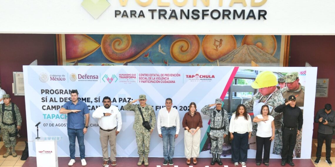 Tapachula, sede del arranque estatal de la campaña “Sí al Desarme, Sí a la Paz”