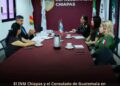 En la frontera sur, el #INM fortalece la agenda de trabajo conjunta con el Consulado de Guatemala. 🇲🇽🇬🇹