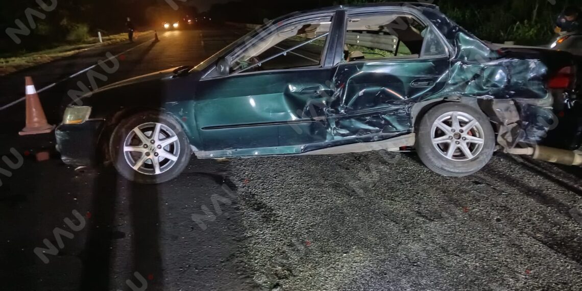 Choque deja una mujer lesionada y paraliza por horas la vía Frontera Hidalgo–Suchiate