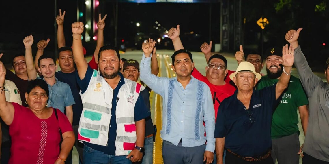 Inauguran pavimentación con concreto hidráulico en acceso principal a Ciudad Hidalgo