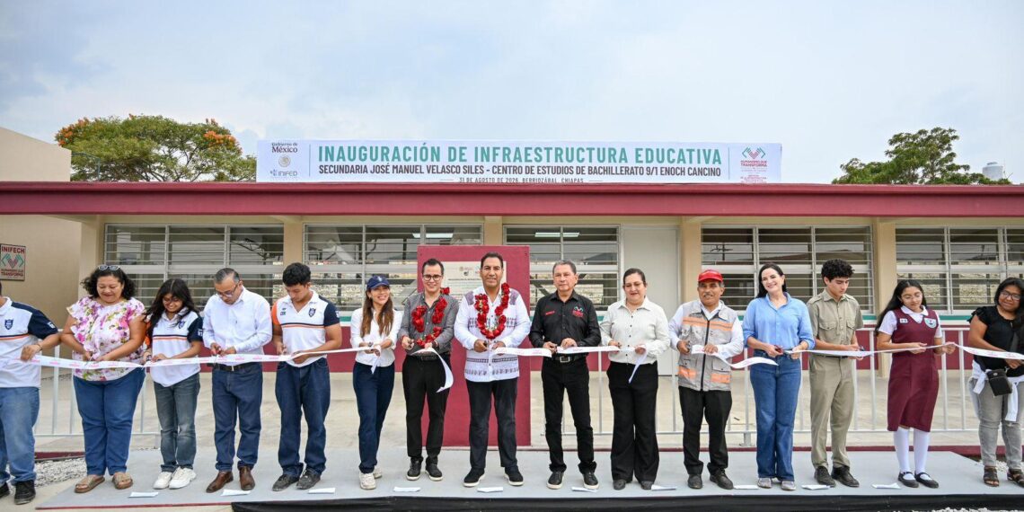 Con más de 107 mdp en infraestructura educativa, Eduardo Ramírez impulsa la transformación de Berriozábal