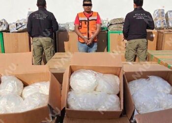 Aseguran casi dos toneladas de marihuana y metanfetamina ocultas en paquetes de dulces en Tabasco