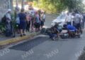 Motociclista termina hospitalizado tras accidente con taxi en Tapachula