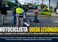 Motociclista queda lesionado tras choque con automóvil en la zona norte de Tapachula