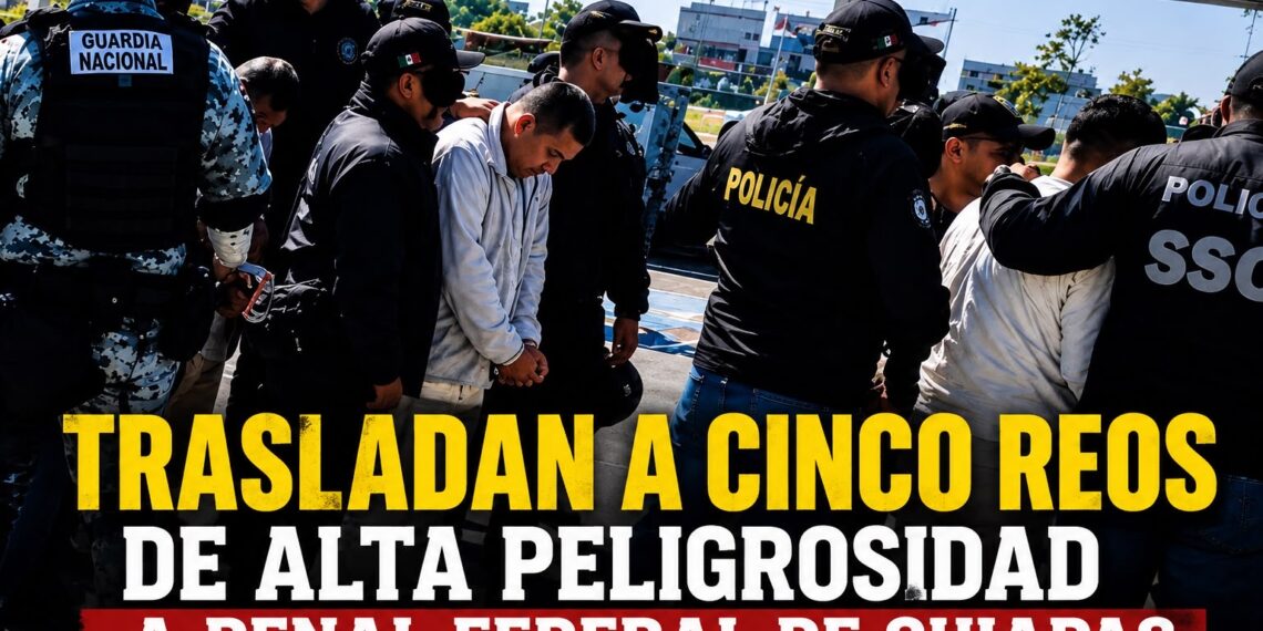 Trasladan a cinco reos de alta peligrosidad a penal federal de Chiapas