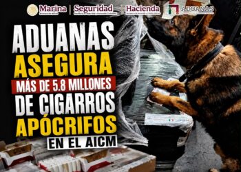 Aduanas asegura más de 5.8 millones de cigarros apócrifos en el AICM