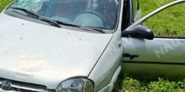 Dos personas resultan lesionadas en accidente sobre la carretera Pijijiapan–Mapastepec