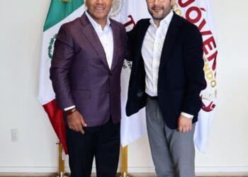Eduardo Ramírez se reúne con el titular de la STPS, Marath Baruch Bolaños López