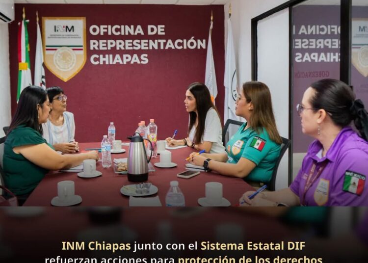 INM Chiapas y Sistema Estatal DIF unen esfuerzos por la protección de #NNA migrantes. 🤝🏛️