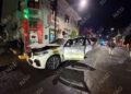 BMW se incendia en pleno centro de Tapachula