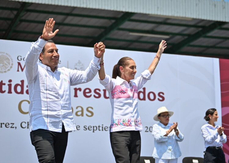 Chiapas recibe con gratitud y los brazos abiertos a la presidenta Claudia Sheinbaum