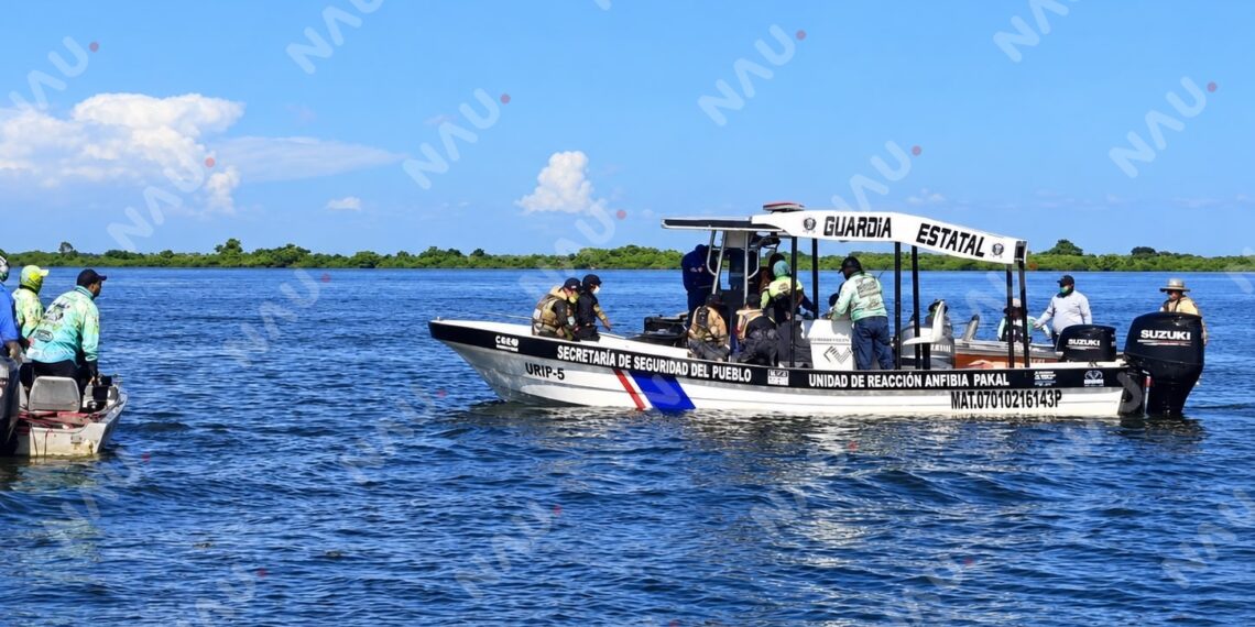 Buscan a hombre tras volcadura de lancha en Laguna de Catazajá