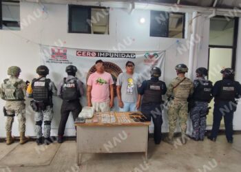Detienen a dos durante operativo contra presunta venta de droga en Tapachula