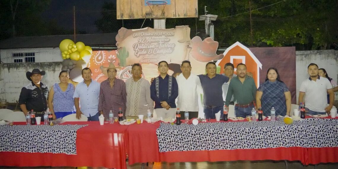 Elmer Vázquez acompaña al ejido El Campito en el 96 aniversario de su dotación de tierras
