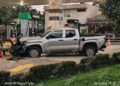 Camioneta choca contra protección de bombas en gasolinera de Tapachula