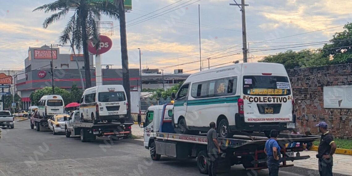 Retiran de circulación taxi que daba servicio con Uber en Tapachula