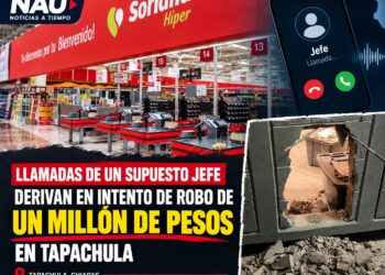 Llamadas de un supuesto jefe derivan en intento de robo de un millón de pesos en Tapachula